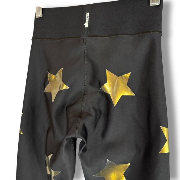 Ultracor Lux Essentials Gold Star Knockout Ultra High Black Active Leggings XS - Picture 4 of 9